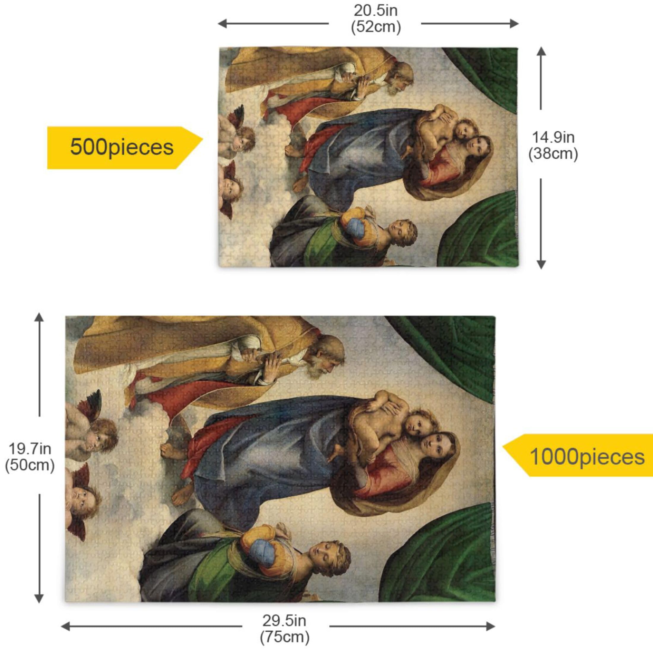 Amazon.com: Raphael Painting Sistine Madonna Adults Jigsaw 500